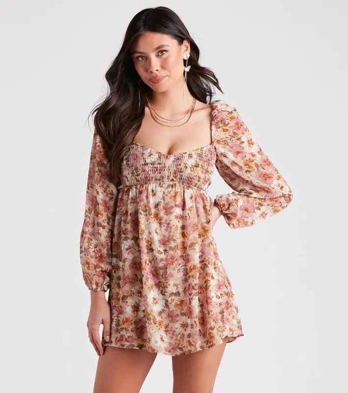 Everlasting Pretty Floral Chiffon Skater Dress sold by Windsor