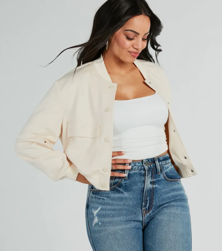 Stylish Travels Scuba Knit Bomber Jacket sold by Windsor