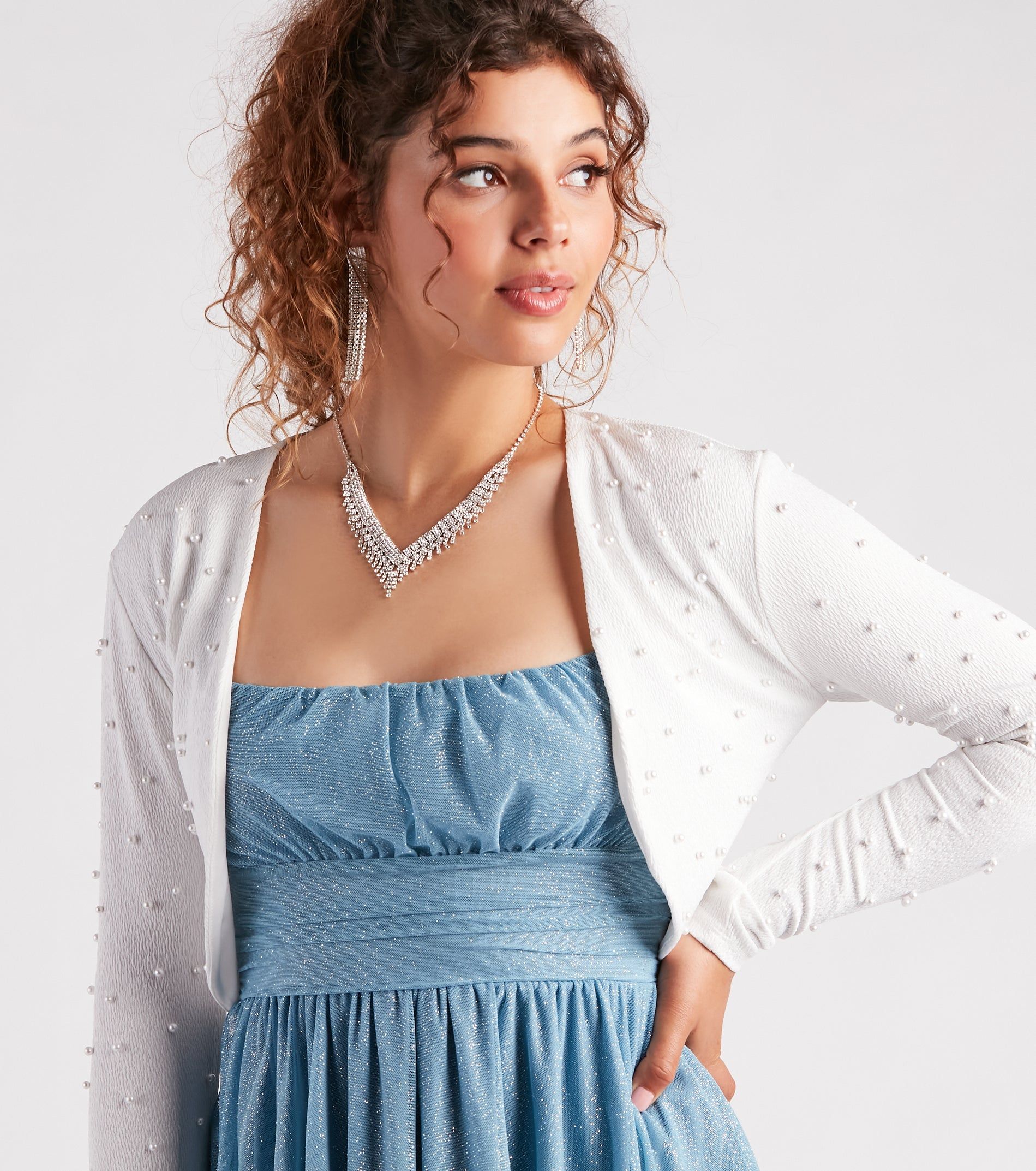 Elegant Touch Pearl Embellished Bolero sold by Windsor product image thumbnail 4