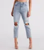 High-Rise Straight Cropped Jeans by Windsor Denim sold by Windsor