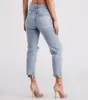 High-Rise Straight Cropped Jeans by Windsor Denim sold by Windsor