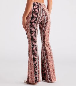 Desert Haze Paisley Flare Pants sold by Windsor
