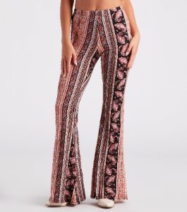 Desert Haze Paisley Flare Pants sold by Windsor