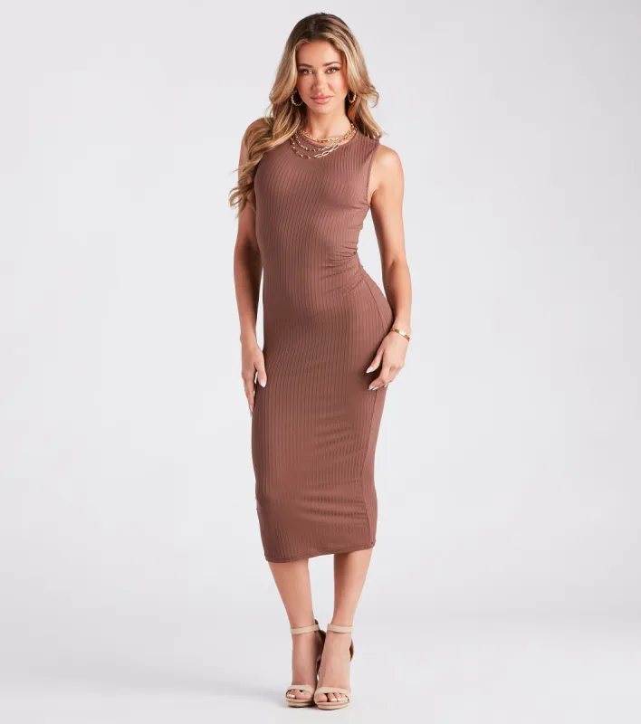 Caught In The Midi Crew Neck Tank Dress sold by Windsor