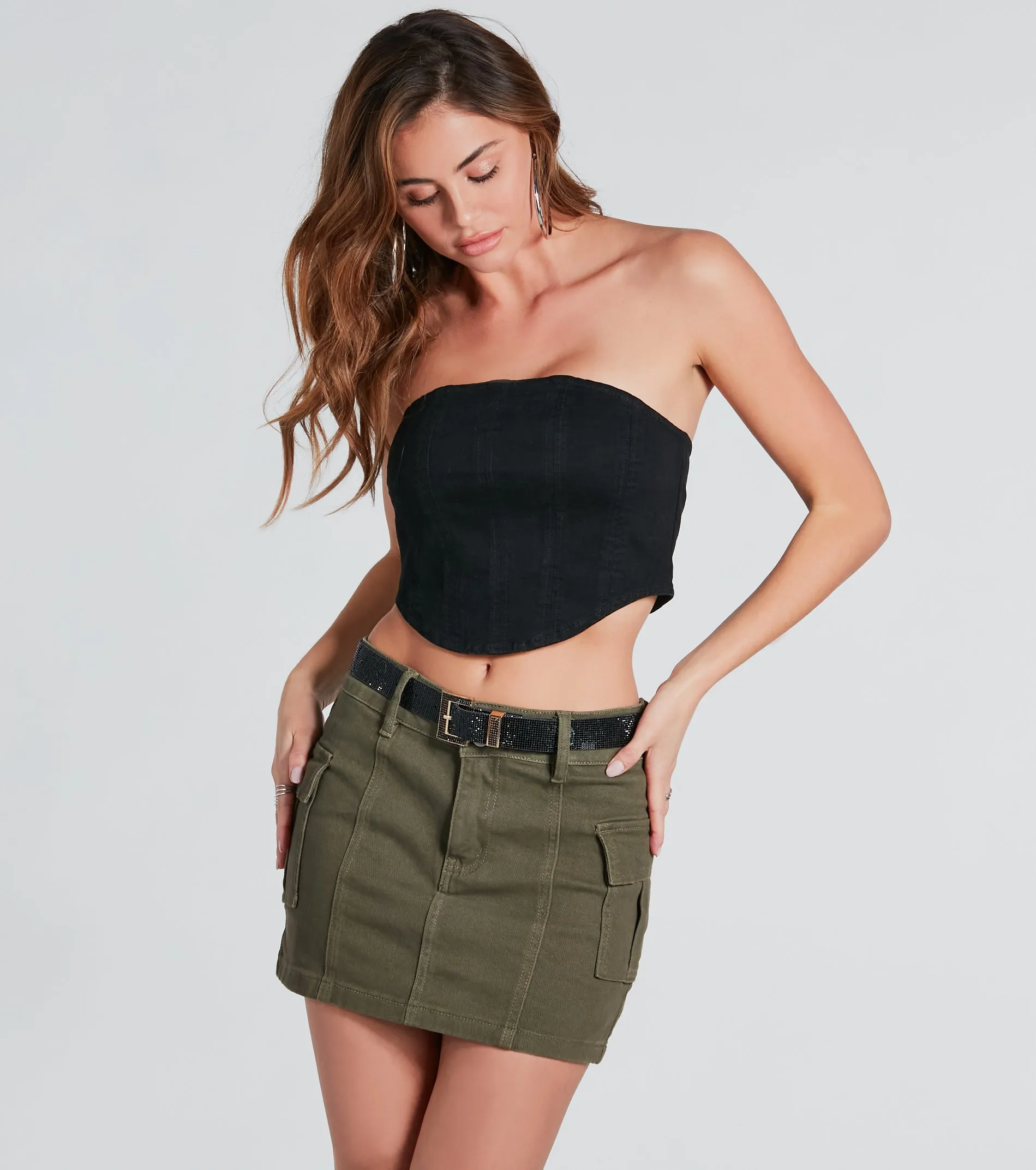 Glam Rhinestone Square Buckle Belt sold by Windsor product image thumbnail 5