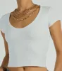 So Good Basic Scoop Neck Crop Tee sold by Windsor