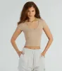 So Good Basic Scoop Neck Crop Tee sold by Windsor