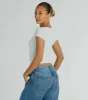 So Good Basic Scoop Neck Crop Tee sold by Windsor