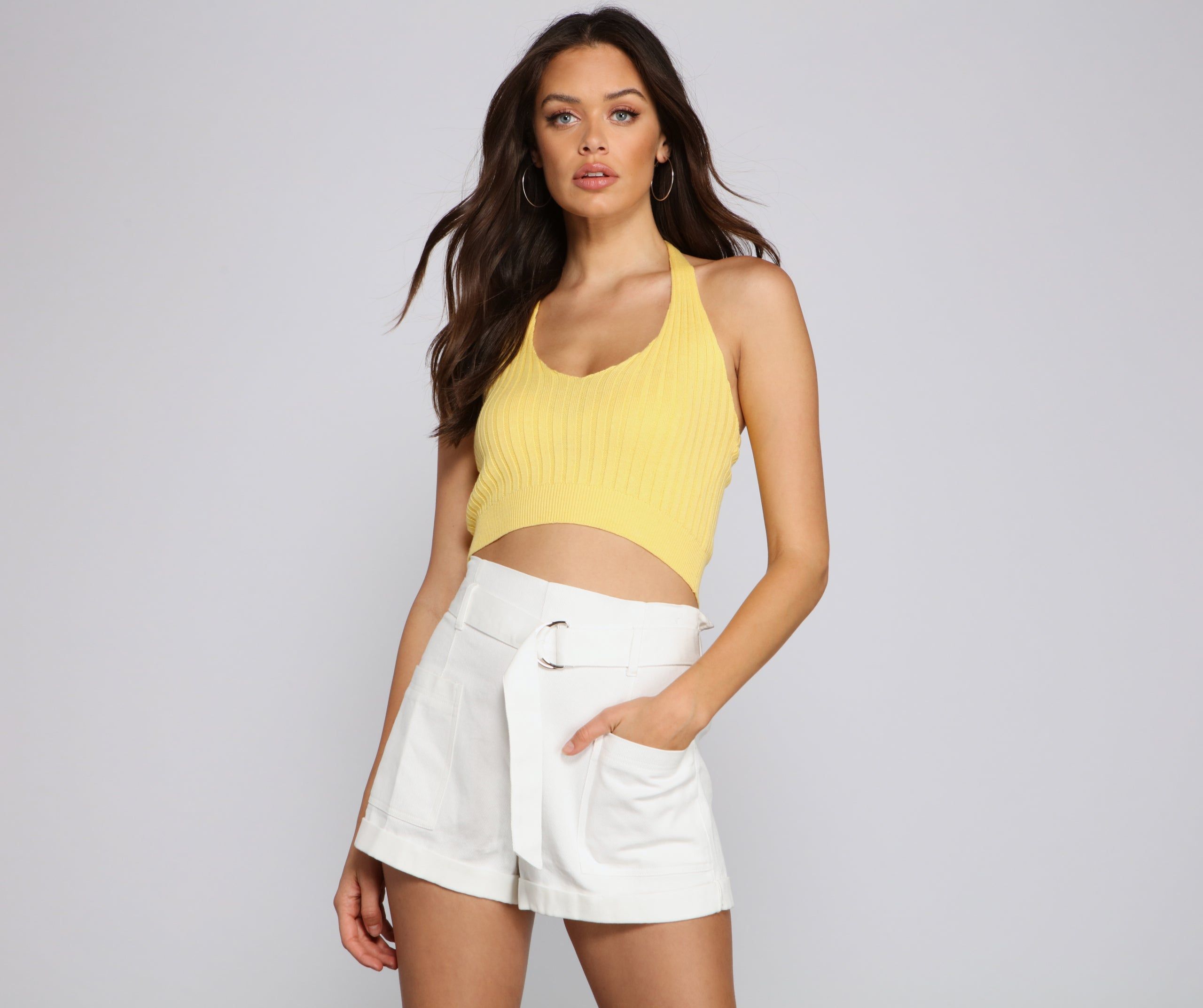 Knit Happens Halter Sweater Top sold by Windsor