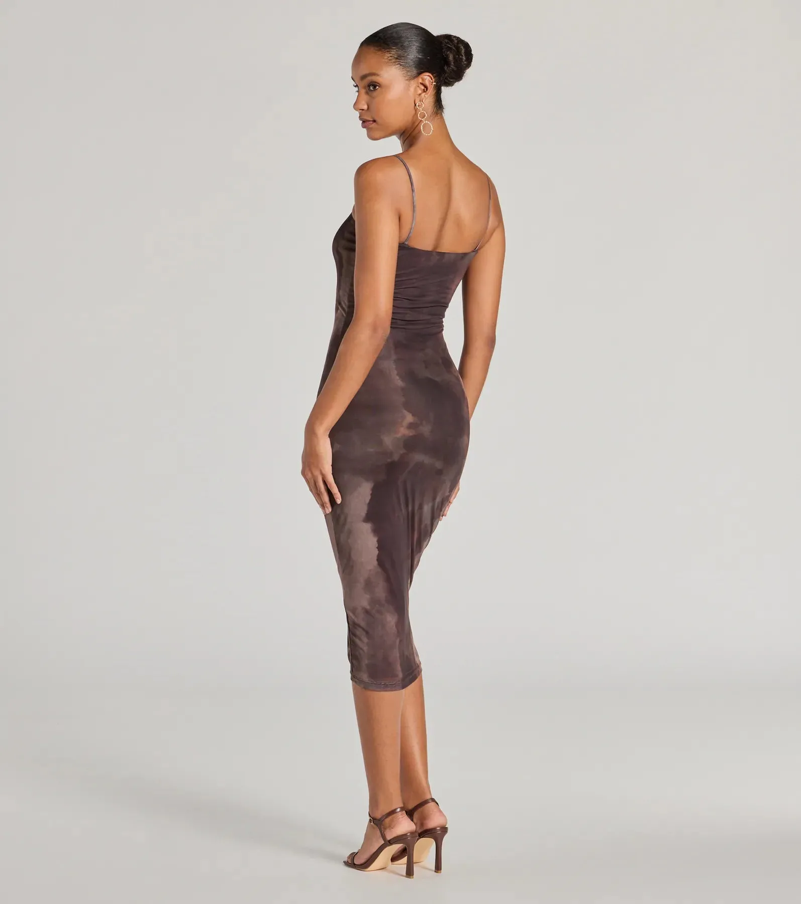 Chicly Femme Bodycon Abstract Mesh Midi Dress sold by Windsor product image thumbnail 2