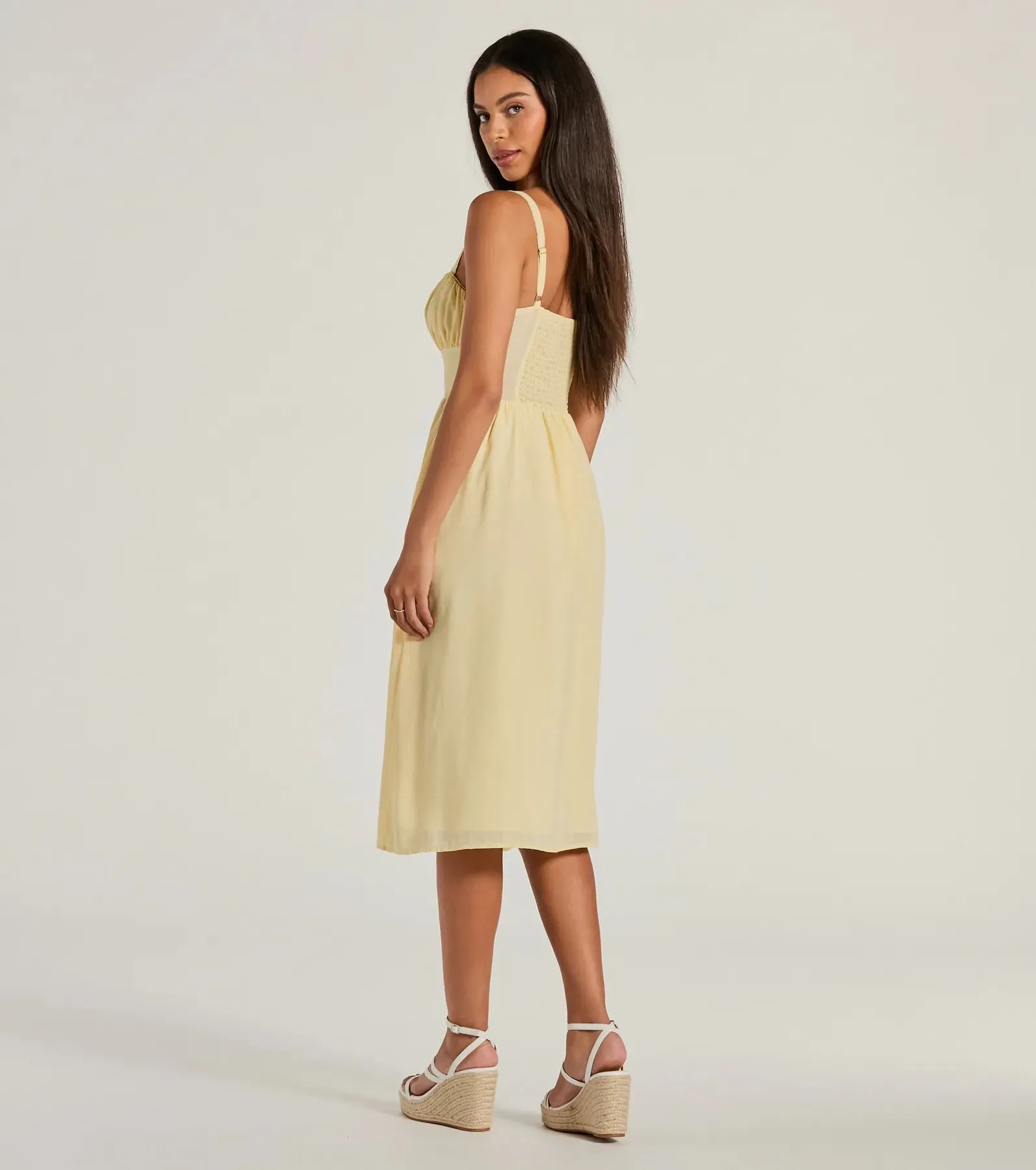 Modern Romance Sleeveless Lace-Up A-Line Midi Dress sold by Windsor product image thumbnail 2