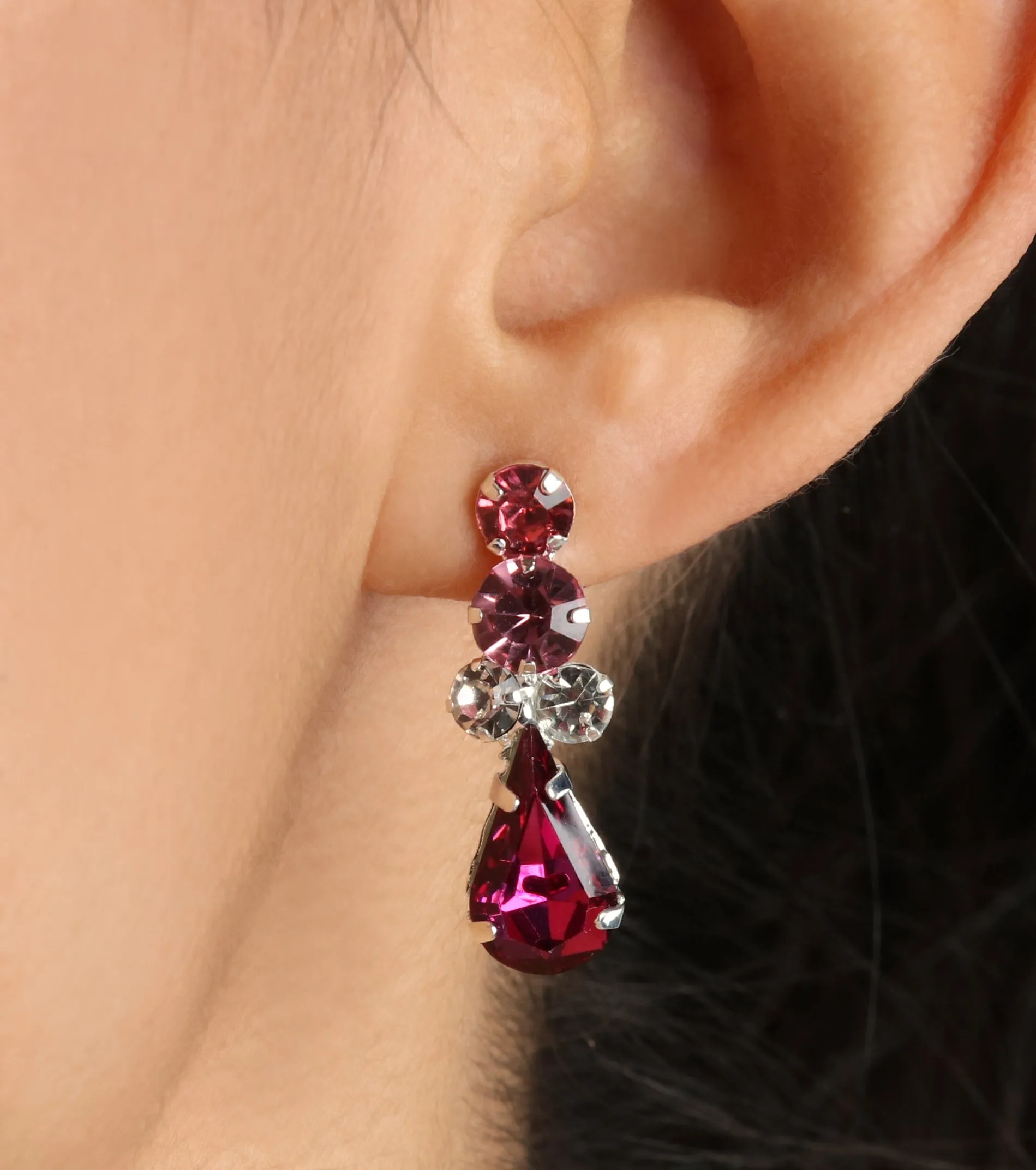 Dripping In Gems Rhinestone Necklace And Earrings Set sold by Windsor product image thumbnail 2