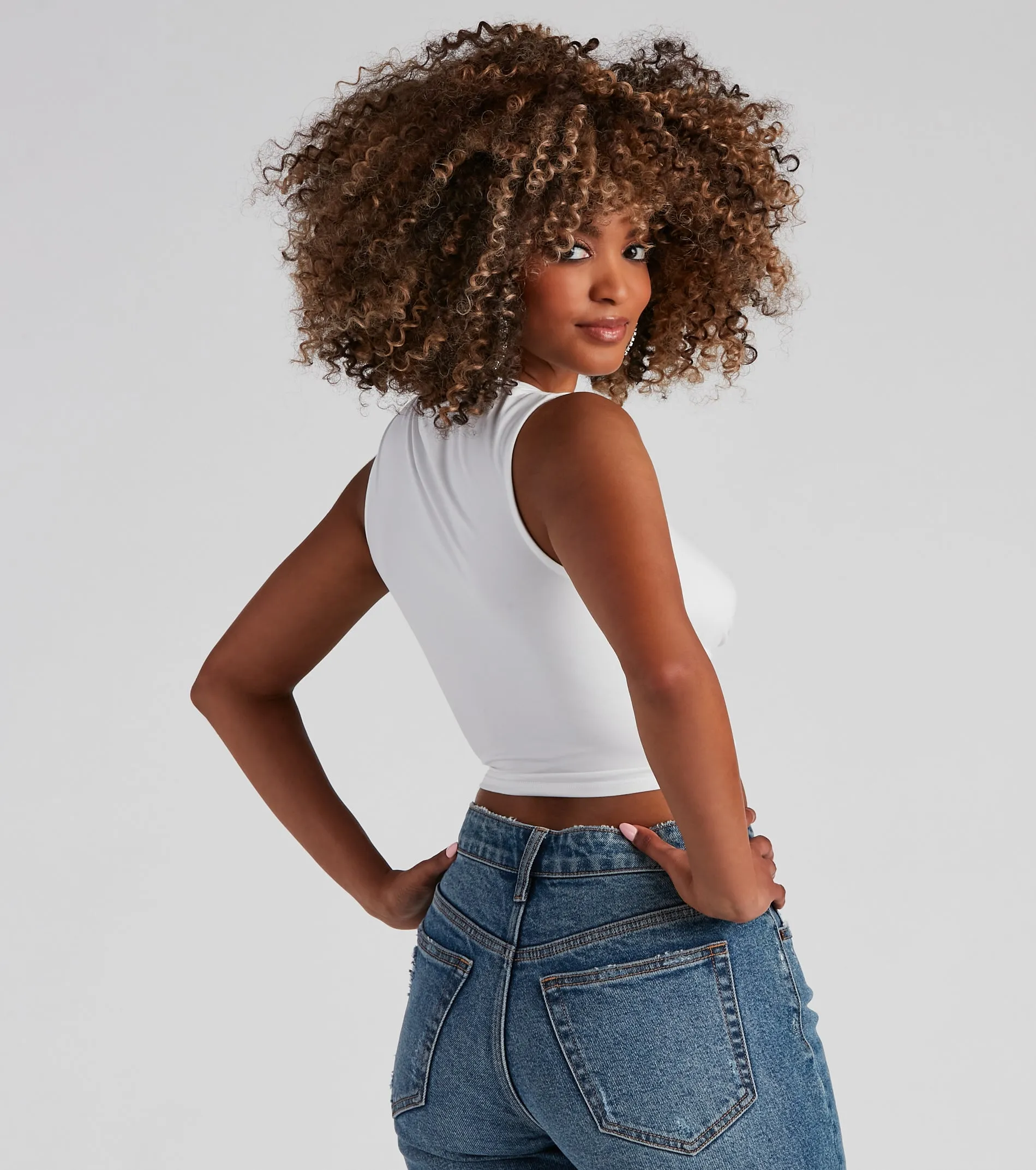 Edgy Love Cutout Crop Top sold by Windsor product image thumbnail 4