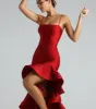 Darcy Formal Ruffled High-Low Mermaid Dress sold by Windsor