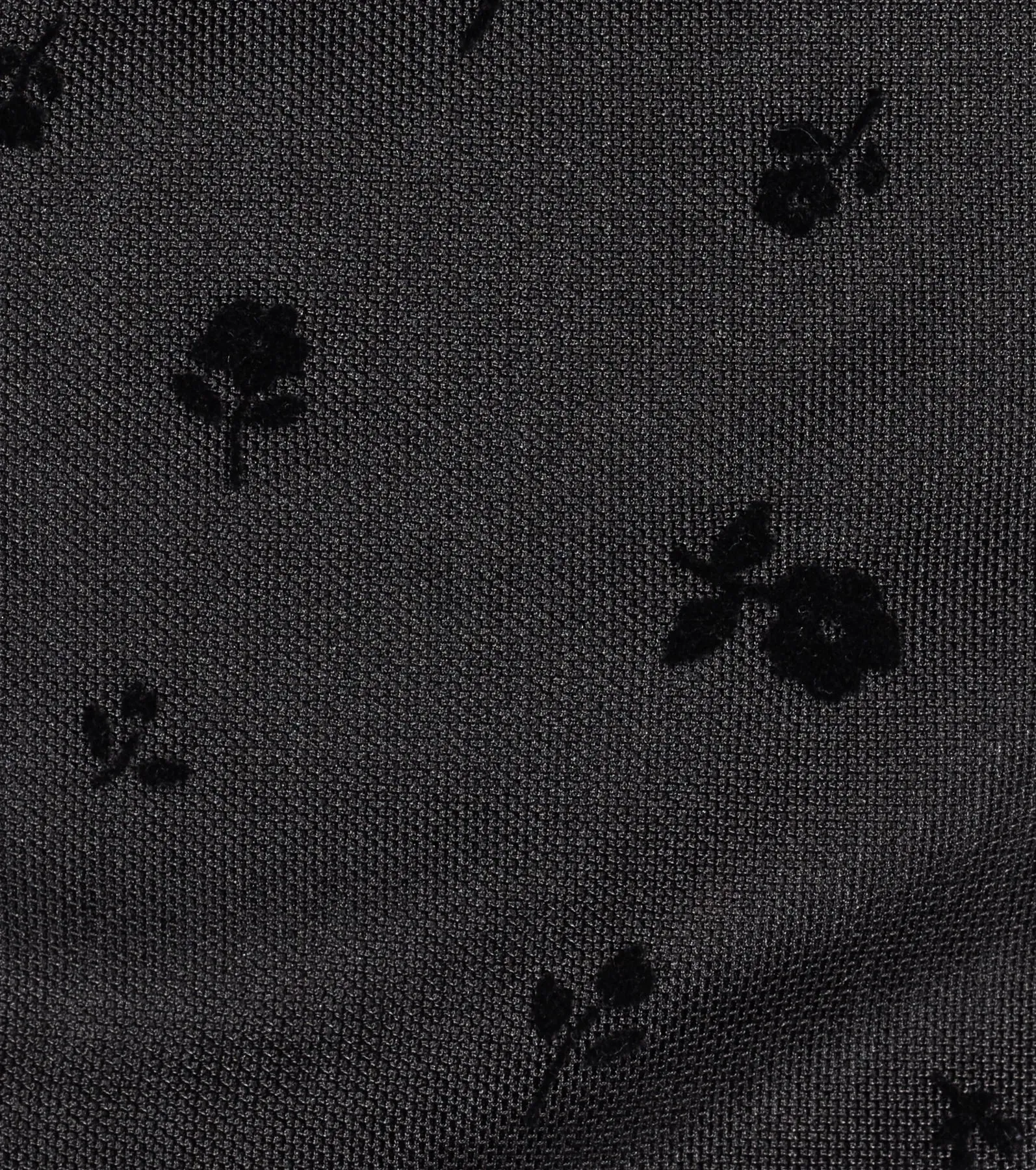 Mood Set V-Neck Floral Velvet Pattern Mesh Top sold by Windsor product image thumbnail 4