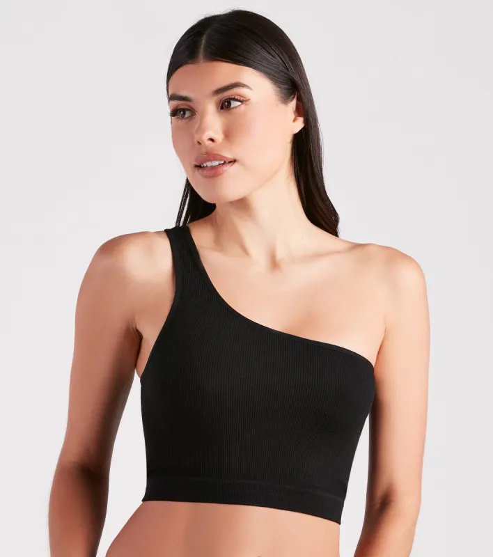 Relax A Little Seamless One-Shoulder Tank Bra sold by Windsor