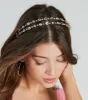 Sparkle Rhinestone Gem Double Headband sold by Windsor