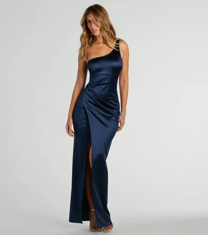 Malinda One-Shoulder Satin Formal Dress sold by Windsor