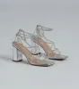Luxe Rhinestone Lace-Up Metallic Heels sold by Windsor