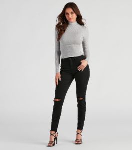 Taylor High-Rise Cropped Skinny Jeans by Windsor Denim sold by Windsor