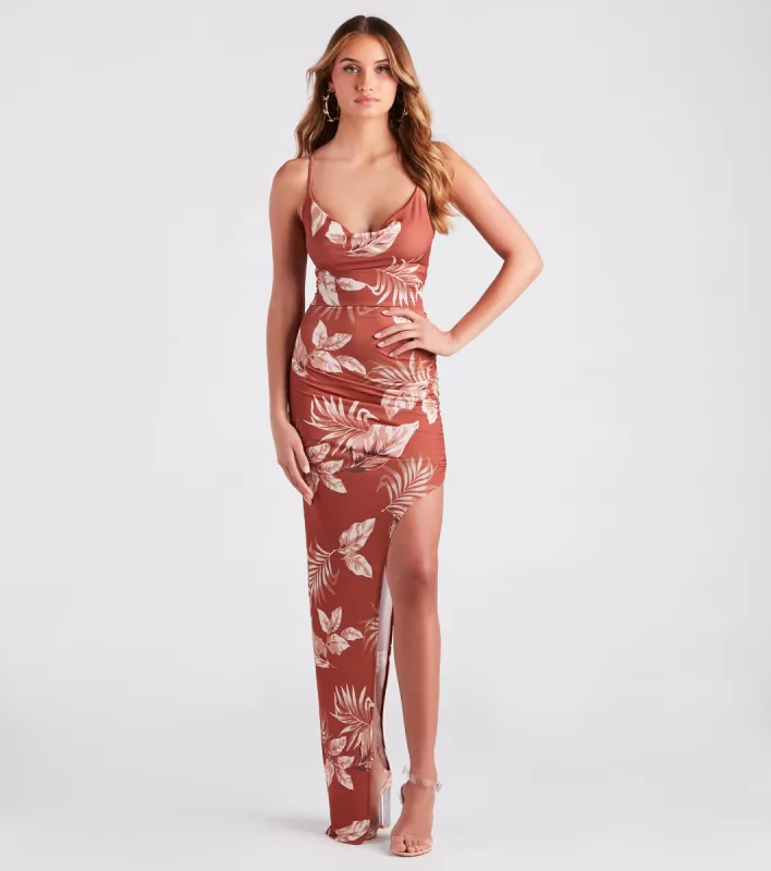 Sunset Romance Tropical Print Maxi Dress sold by Windsor