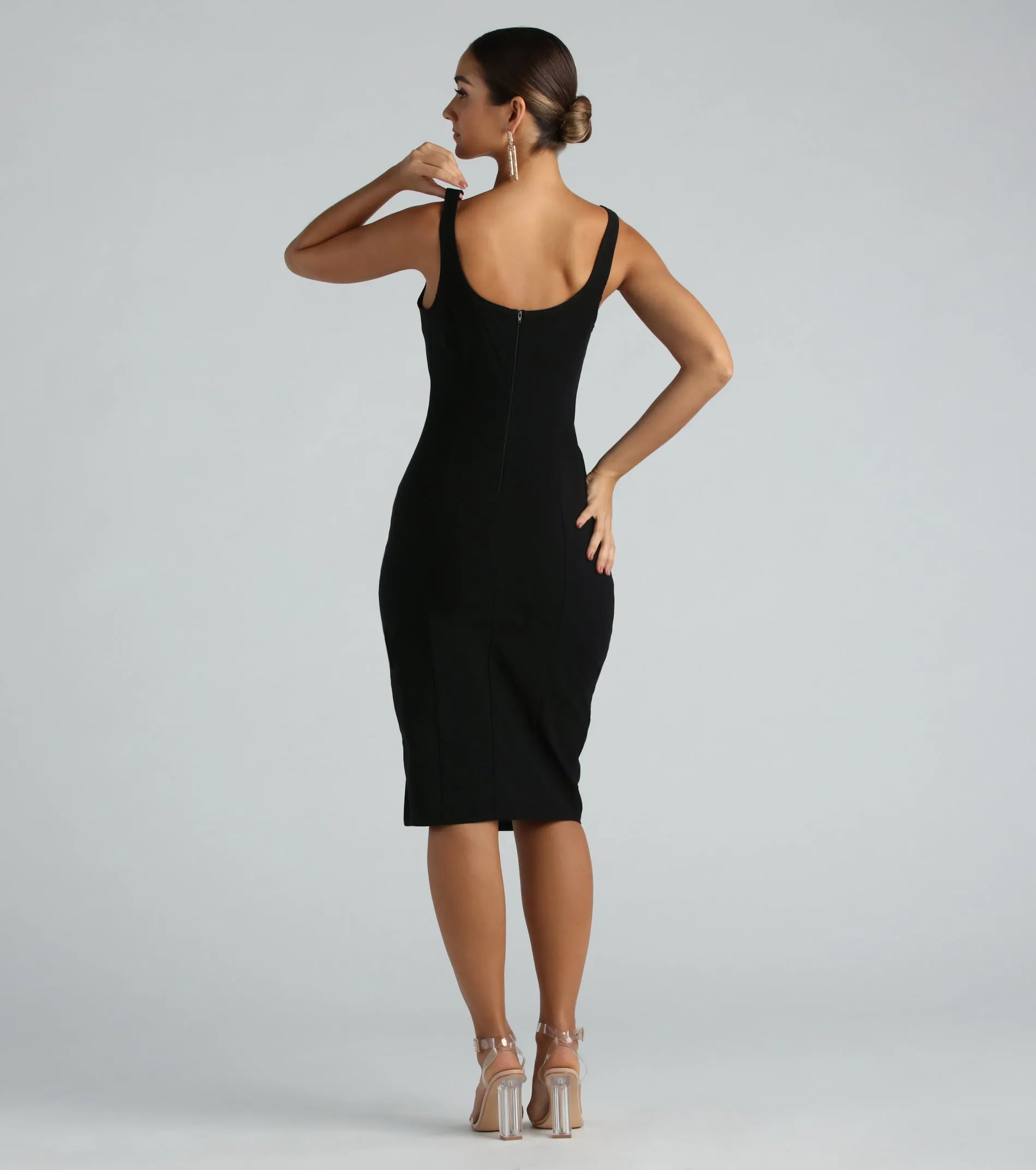 Your Needs Met Sleeveless Slit Midi Dress sold by Windsor product image thumbnail 2