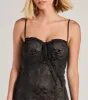 So Gorgeous Sweetheart Floral Mesh Lace Mini Dress sold by Windsor