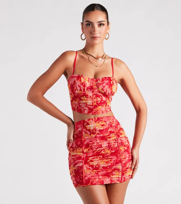 Vacay On My Mind Floral Bustier Top sold by Windsor