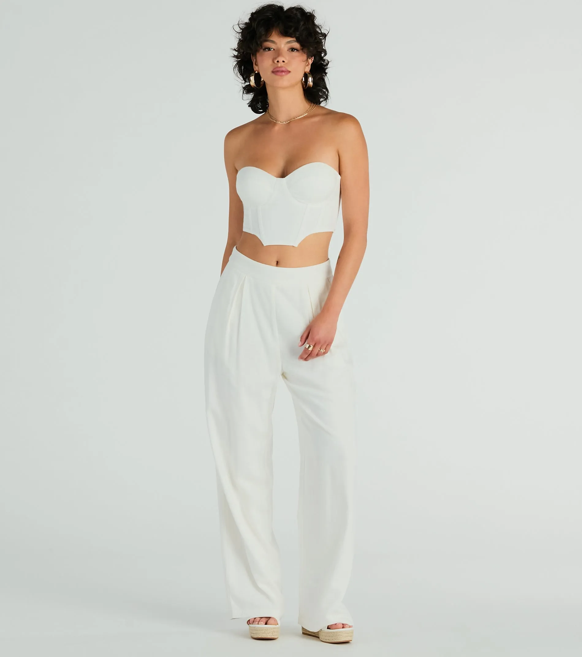 Trendy Treasure Strapless Linen Corset Top sold by Windsor product image thumbnail 5