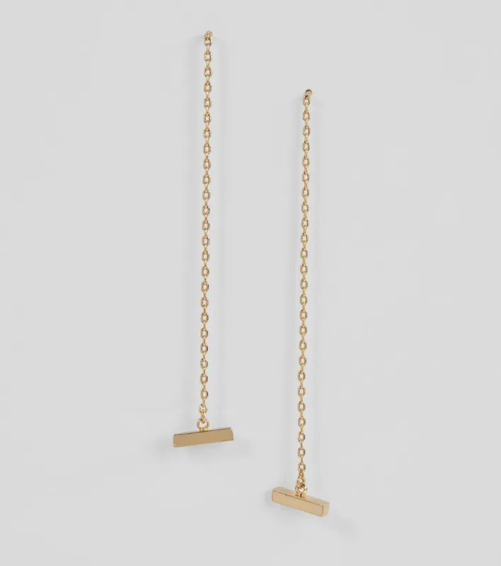 Chic Minimalist 14K Gold Plated Threader Earrings sold by Windsor