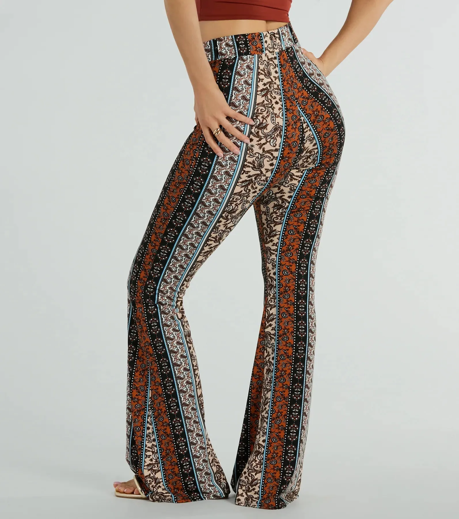 Summer Dream Paisley Knit Flare Pants sold by Windsor product image thumbnail 2