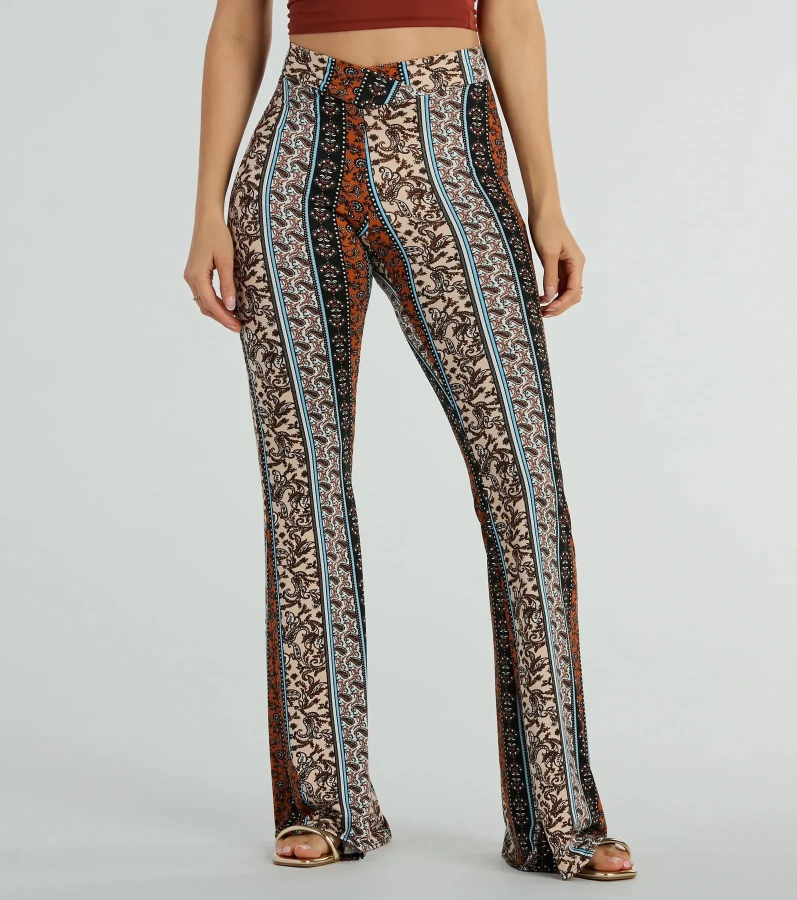 Summer Dream Paisley Knit Flare Pants sold by Windsor product image thumbnail 3
