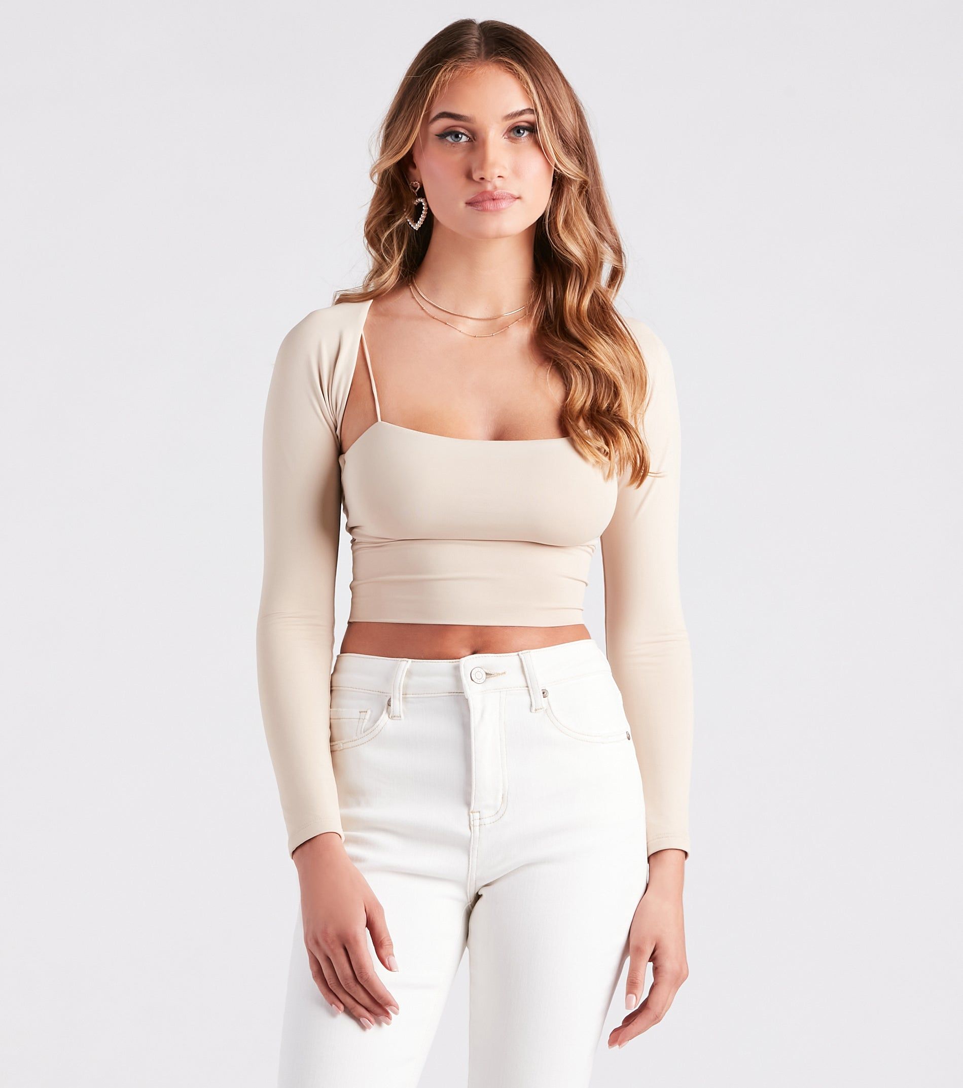 CLEARANCE - Smooth Silhouette Long Sleeve Bolero sold by Windsor