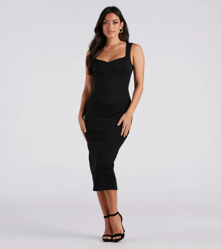 CLEARANCE - Karlee Formal Ponte Sleeveless Midi Dress sold by Windsor