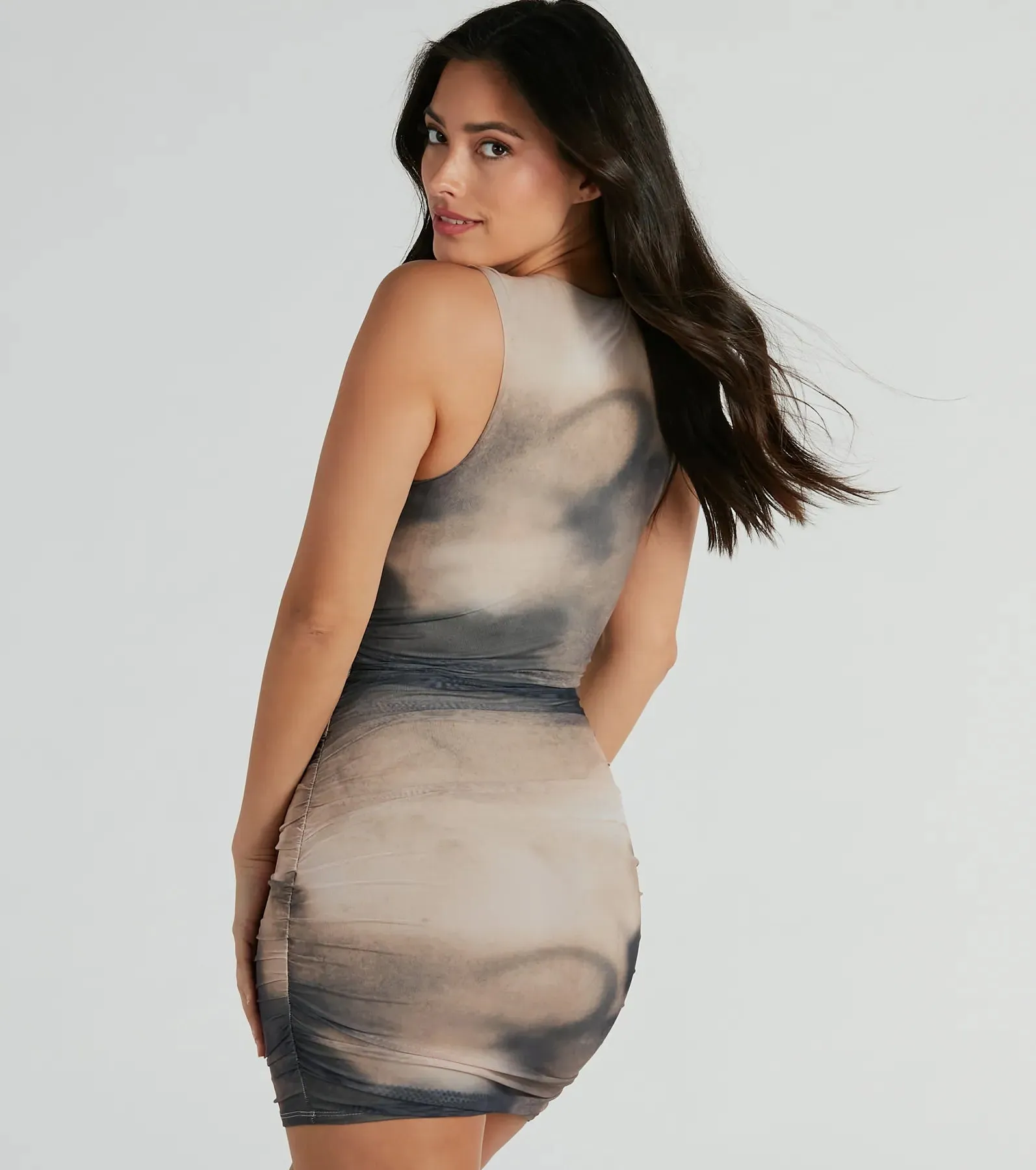 Good Times Bodycon Abstract Print Mini Dress sold by Windsor product image thumbnail 2