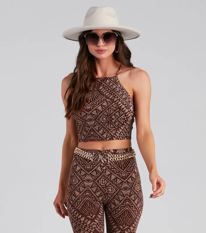 Desert Queen Boho Halter Top sold by Windsor