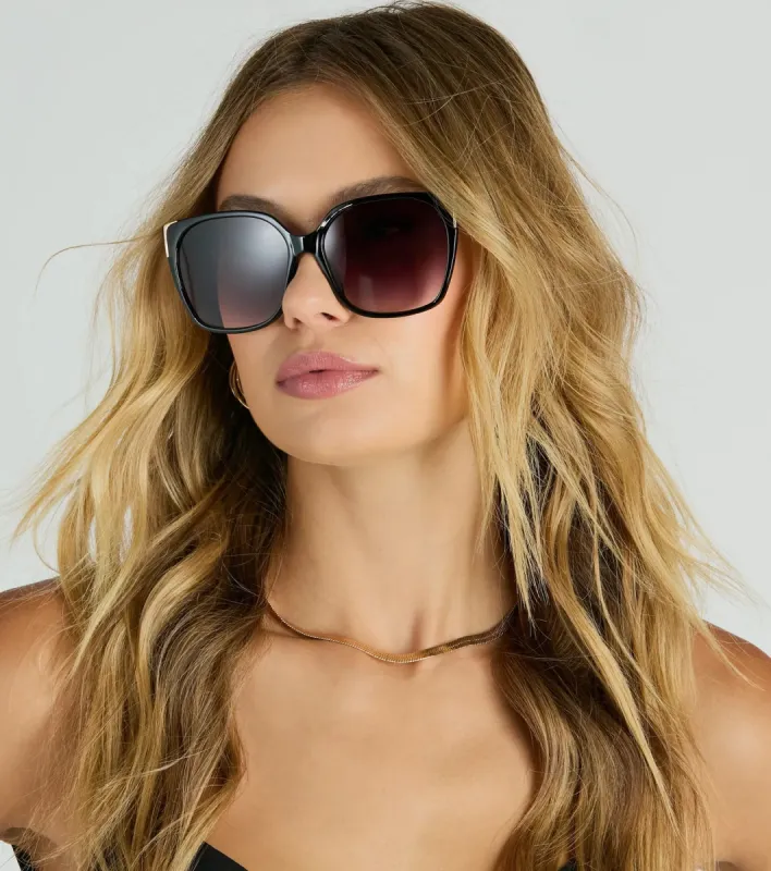 Chic Drama Oversized Square Sunglasses sold by Windsor