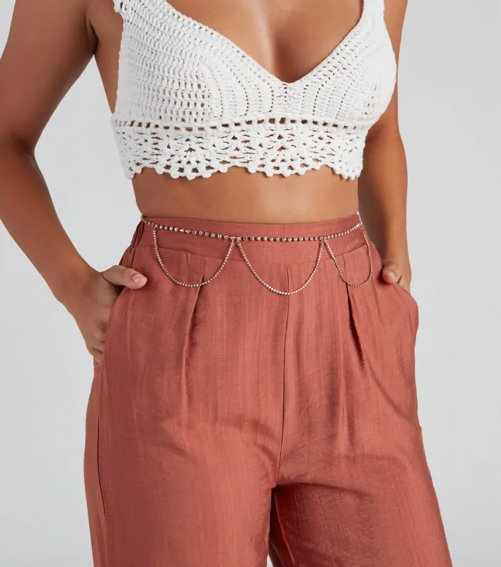 Adored Rhinestone Belly Chain sold by Windsor