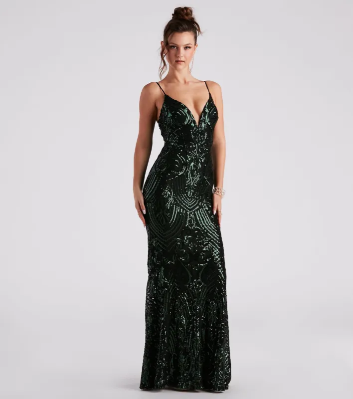 Viviana Formal Sequin Mermaid Dress sold by Windsor