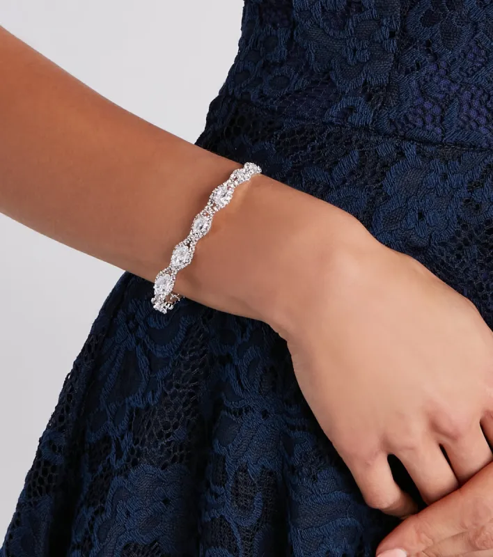 Glisten And Glow Cubic Zirconia Bracelet sold by Windsor