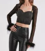 Diva Darling Mesh Marabou Bolero sold by Windsor