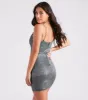 Ready For Chain Strap Glitter Mini Dress sold by Windsor