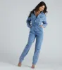 CLEARANCE - Weekend Style Long Sleeve Denim Jumpsuit sold by Windsor