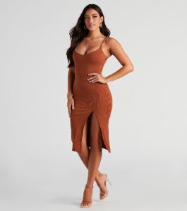 Stylish Links Chain Strap Midi Dress sold by Windsor