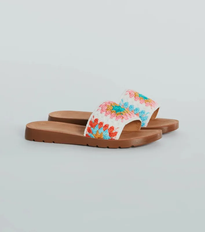 Summer Mood Floral Crochet Sandals sold by Windsor
