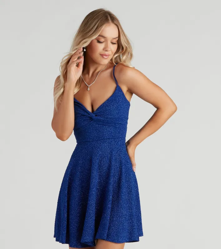 Spectacular Twirl Glitter Skater Dress sold by Windsor