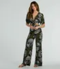 Living In The Palms Tie-Front Crop Top sold by Windsor