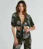 Living In The Palms Tie-Front Crop Top sold by Windsor
