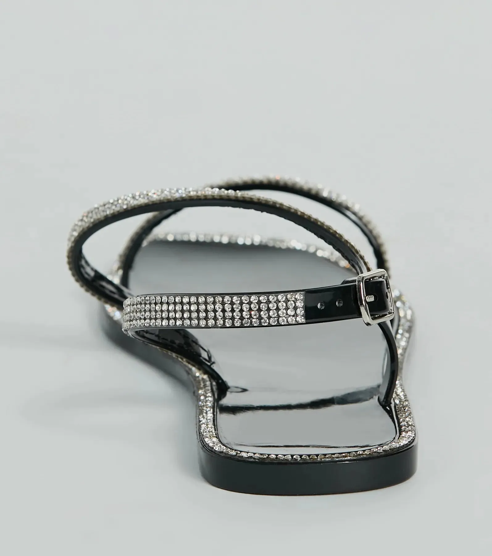 Glowing Up Rhinestone Flat Jelly Sandals sold by Windsor product image thumbnail 4