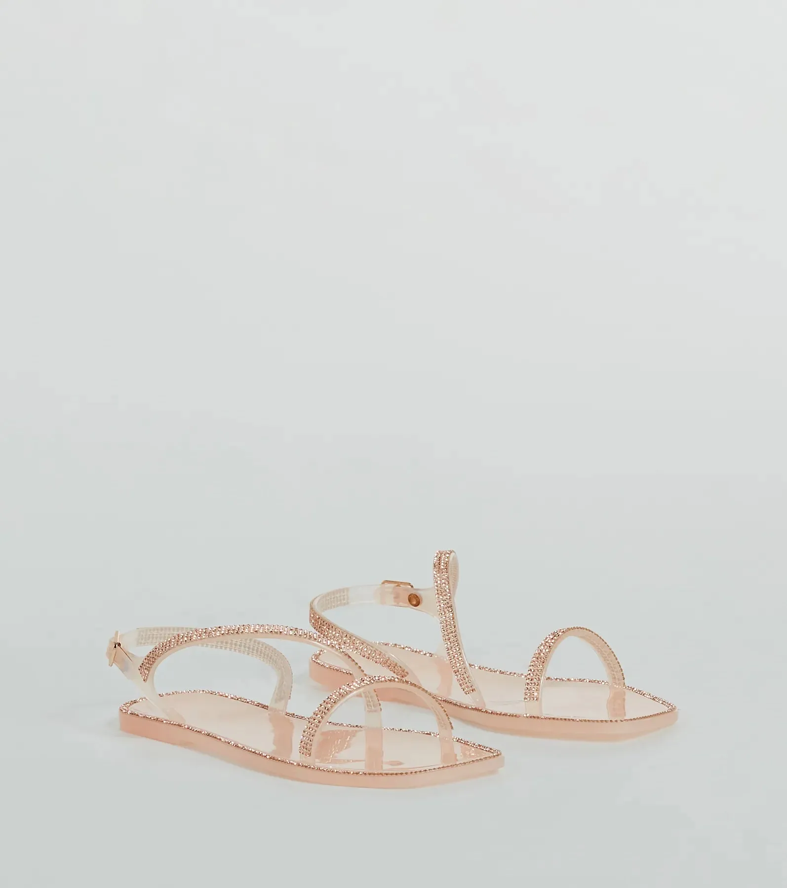 Glowing Up Rhinestone Flat Jelly Sandals sold by Windsor product image thumbnail 5